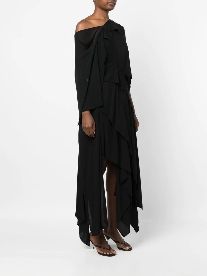 asymmetric cotton-blend dress 3