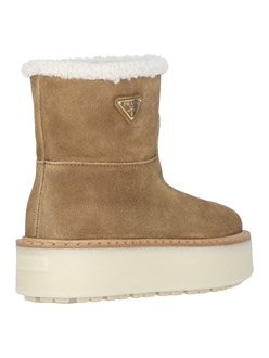 Prada Women Logo Shearling Boots - 4