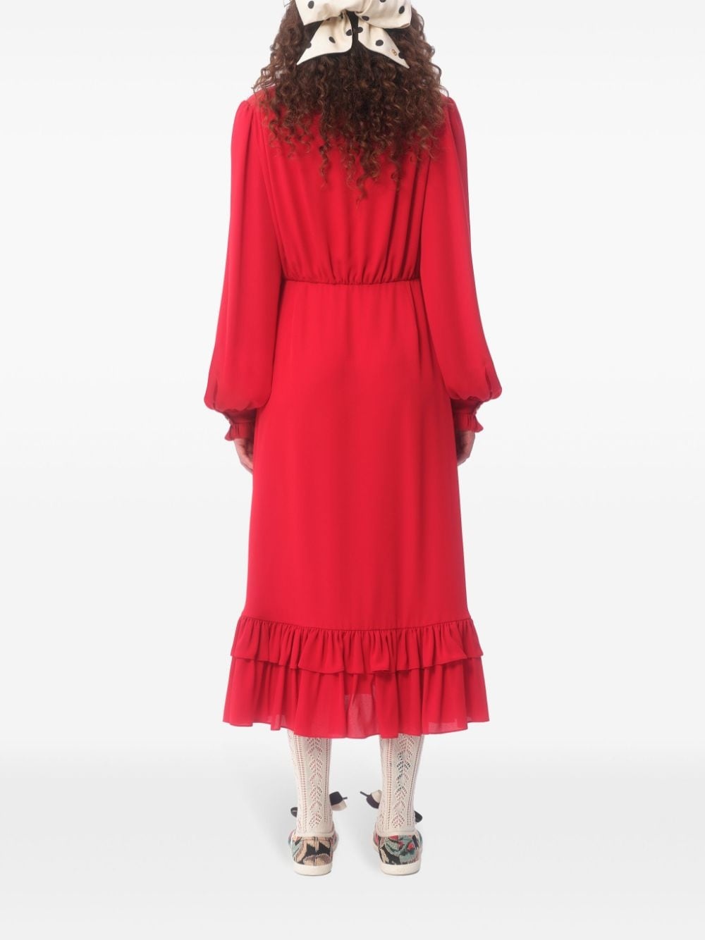 logo-engraved buttoned maxi dress - 5