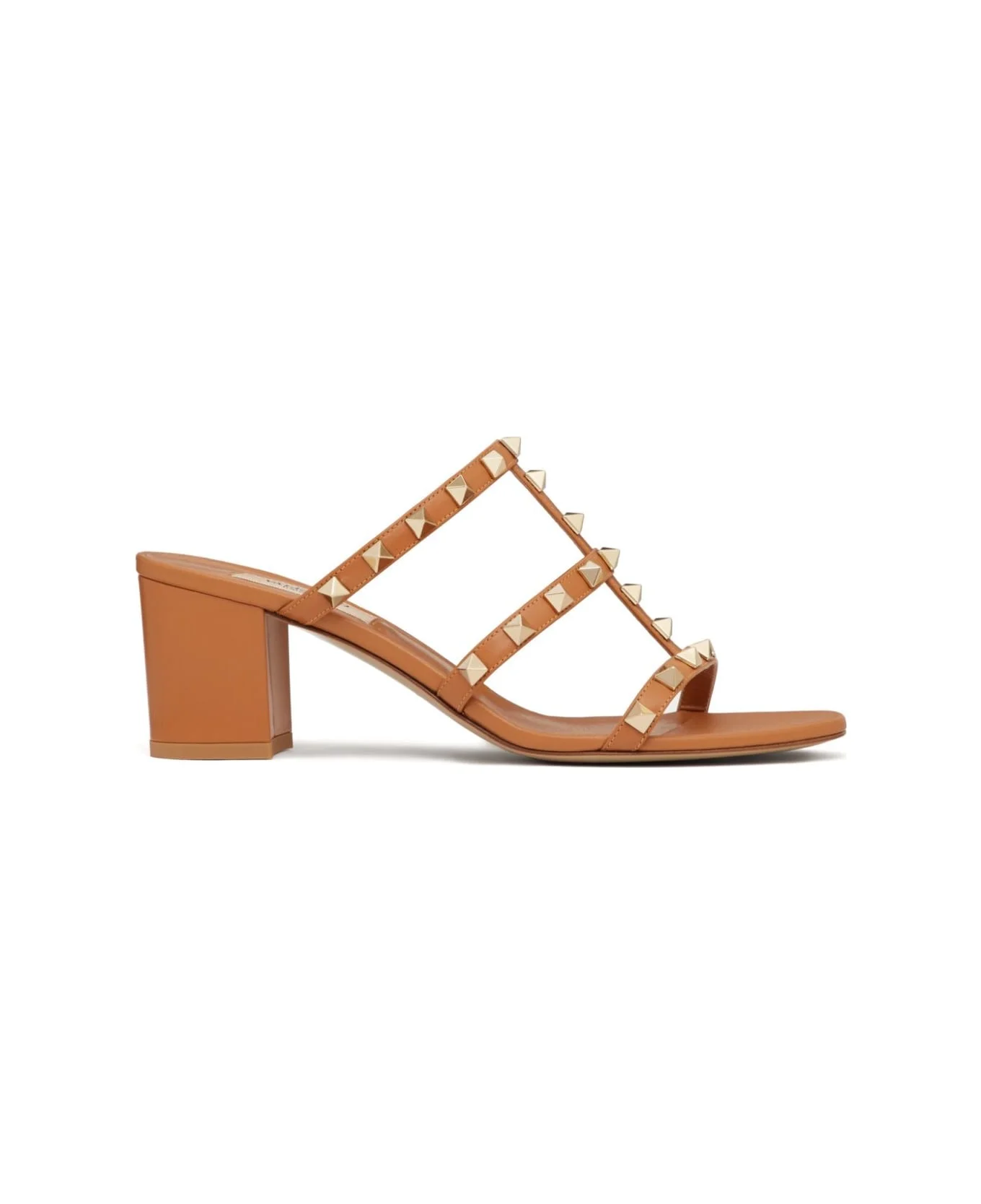 Rockstud Leather Sandals - 1