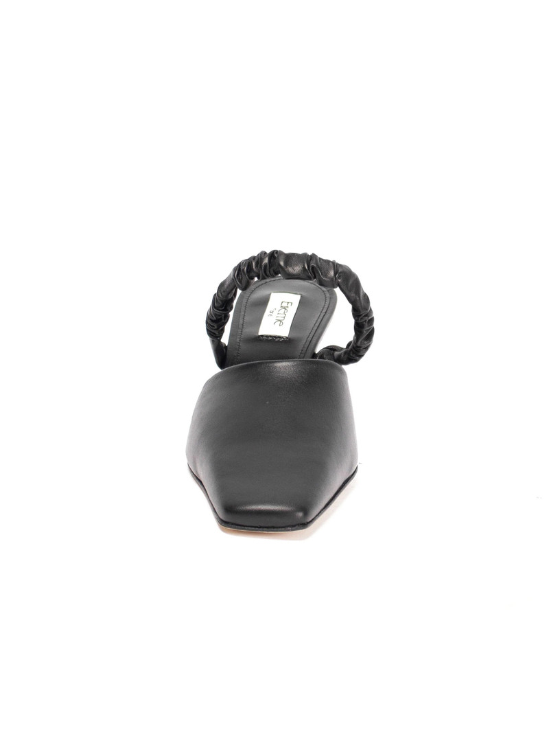 Elleme Chouchou Square Toe Mule Leather Black outlook