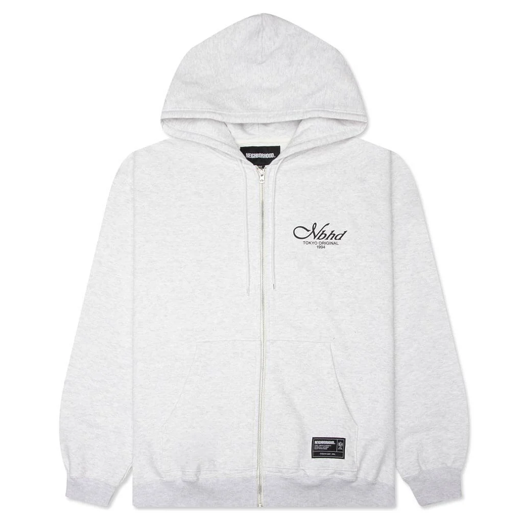 STAPLE L/S SWEAT ZIP HOODIE - OATMEAL - 1