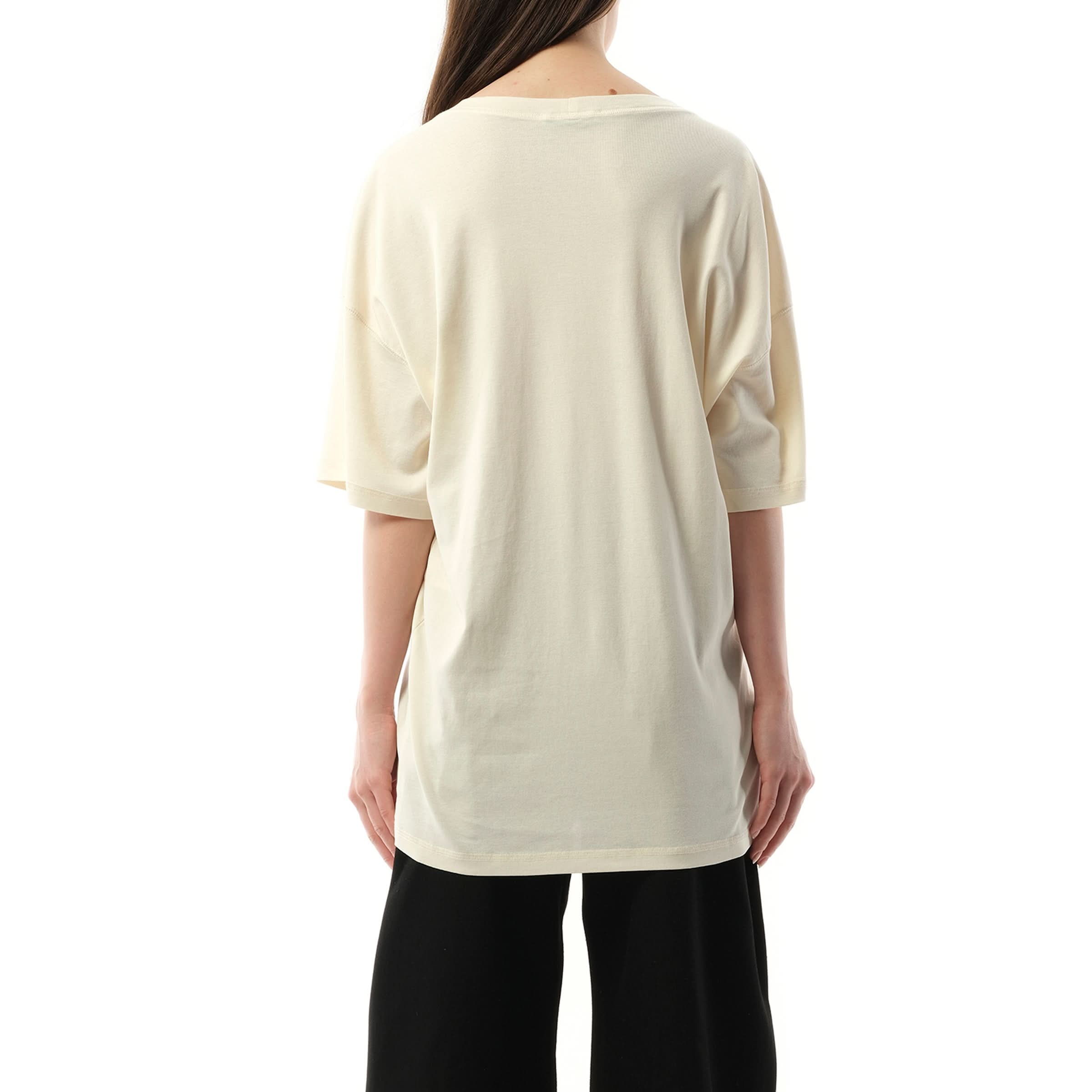 Rib T-Shirt in Light Cream - 6