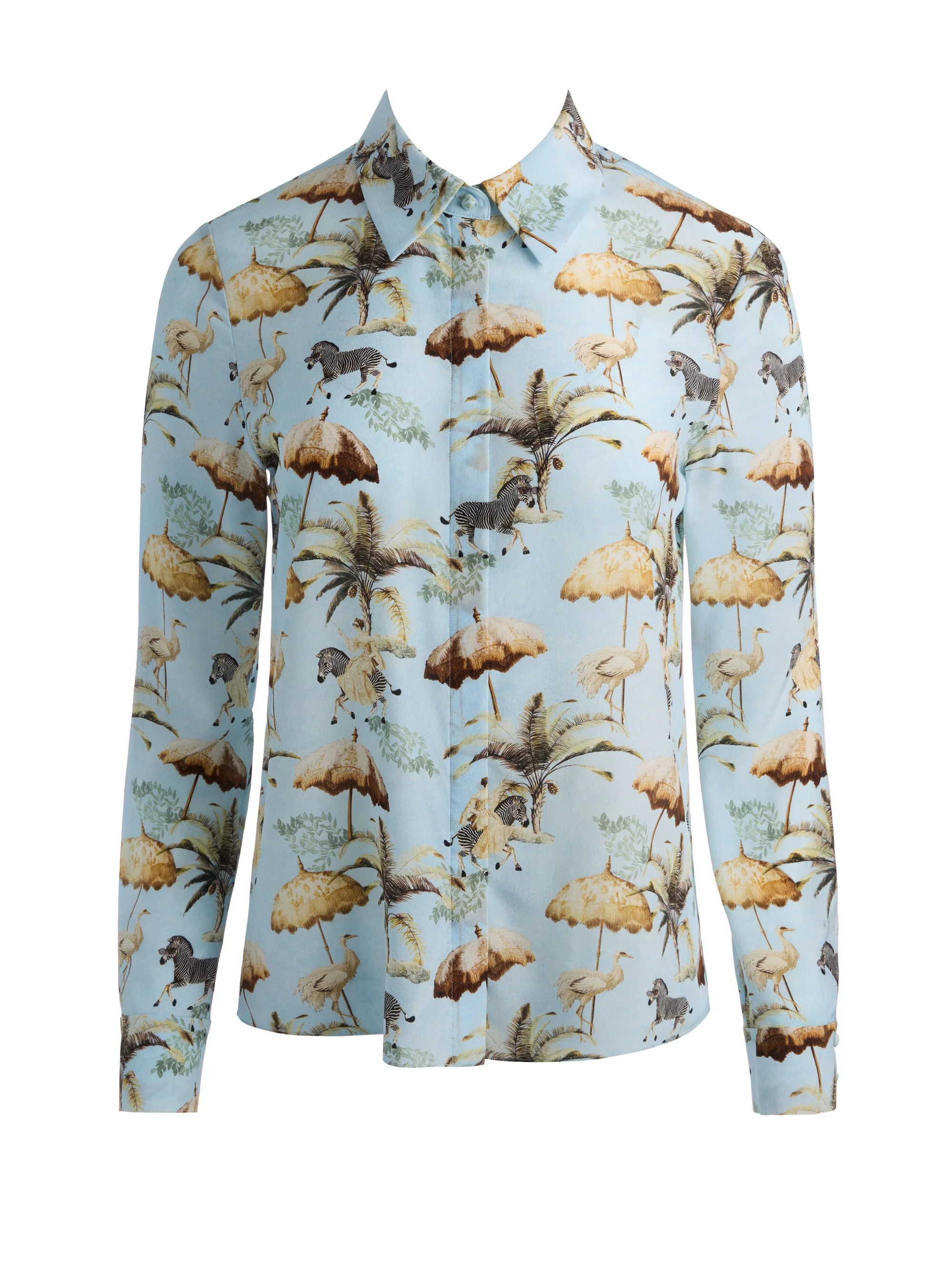 WILLA STACEFACE SILK BLOUSE - UNTAMED - 1