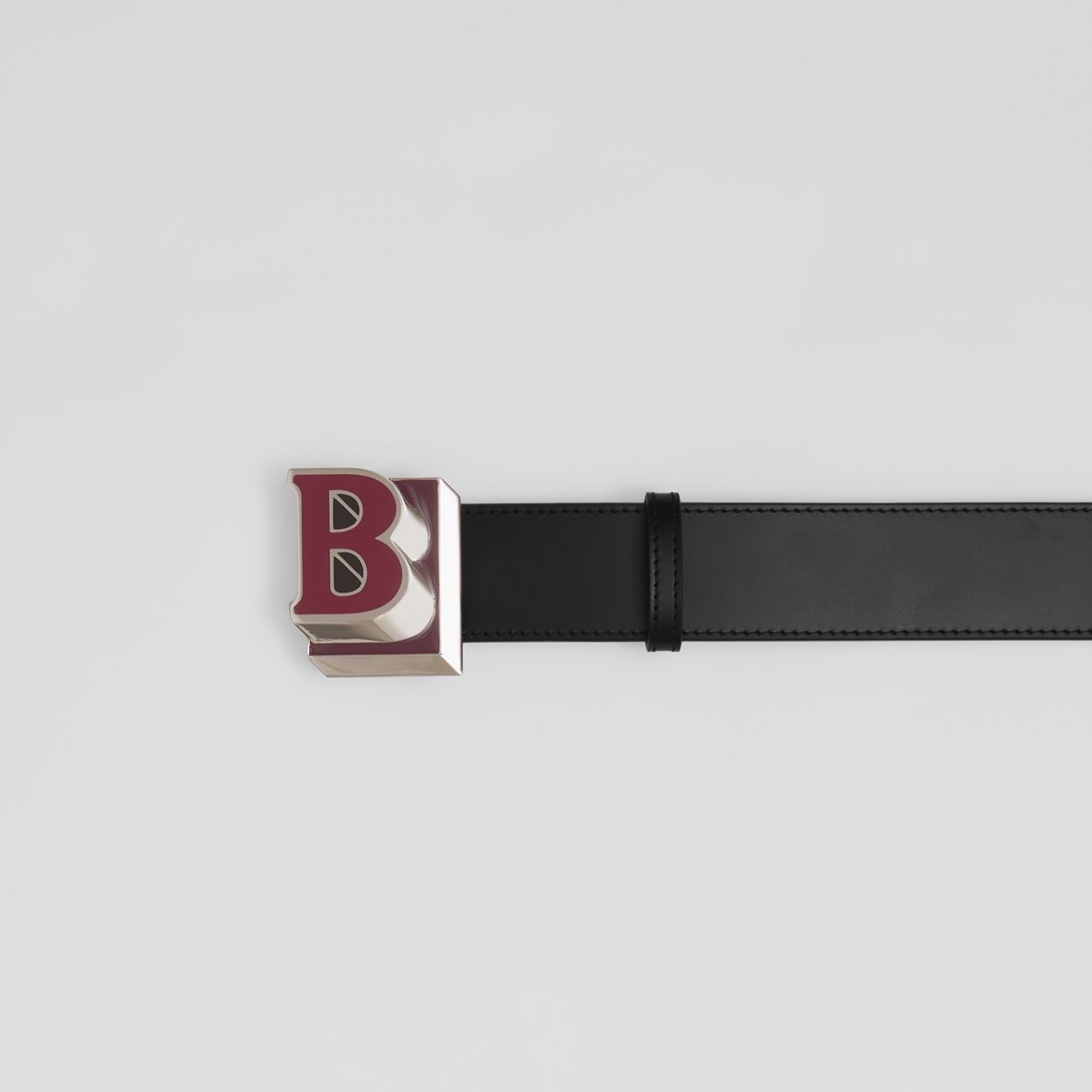 Letter Graphic Leather Belt - 2