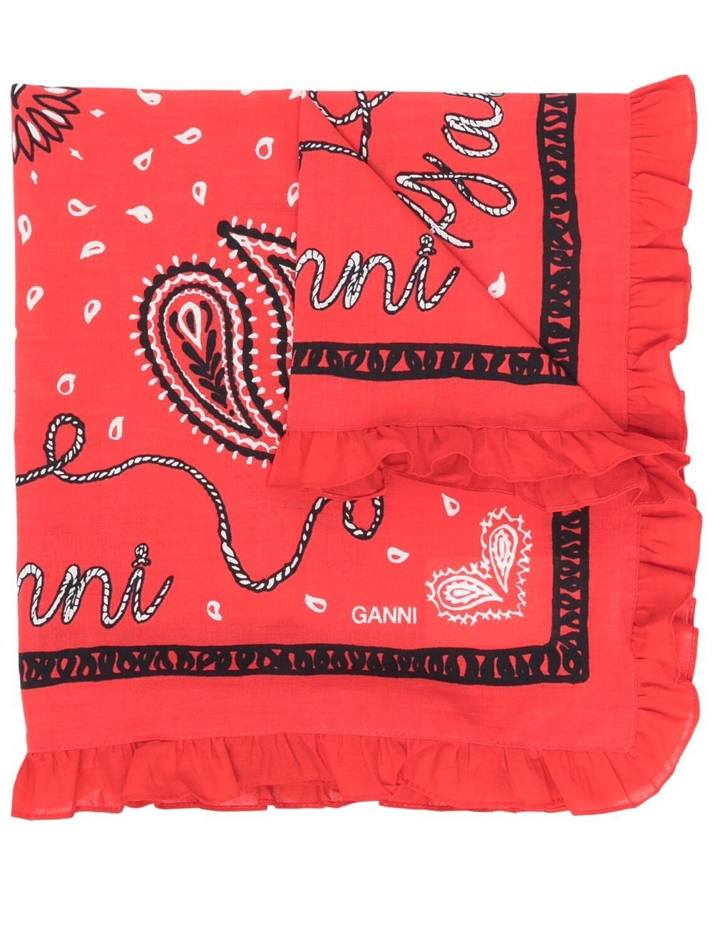 ruffled bandana scarf - 1