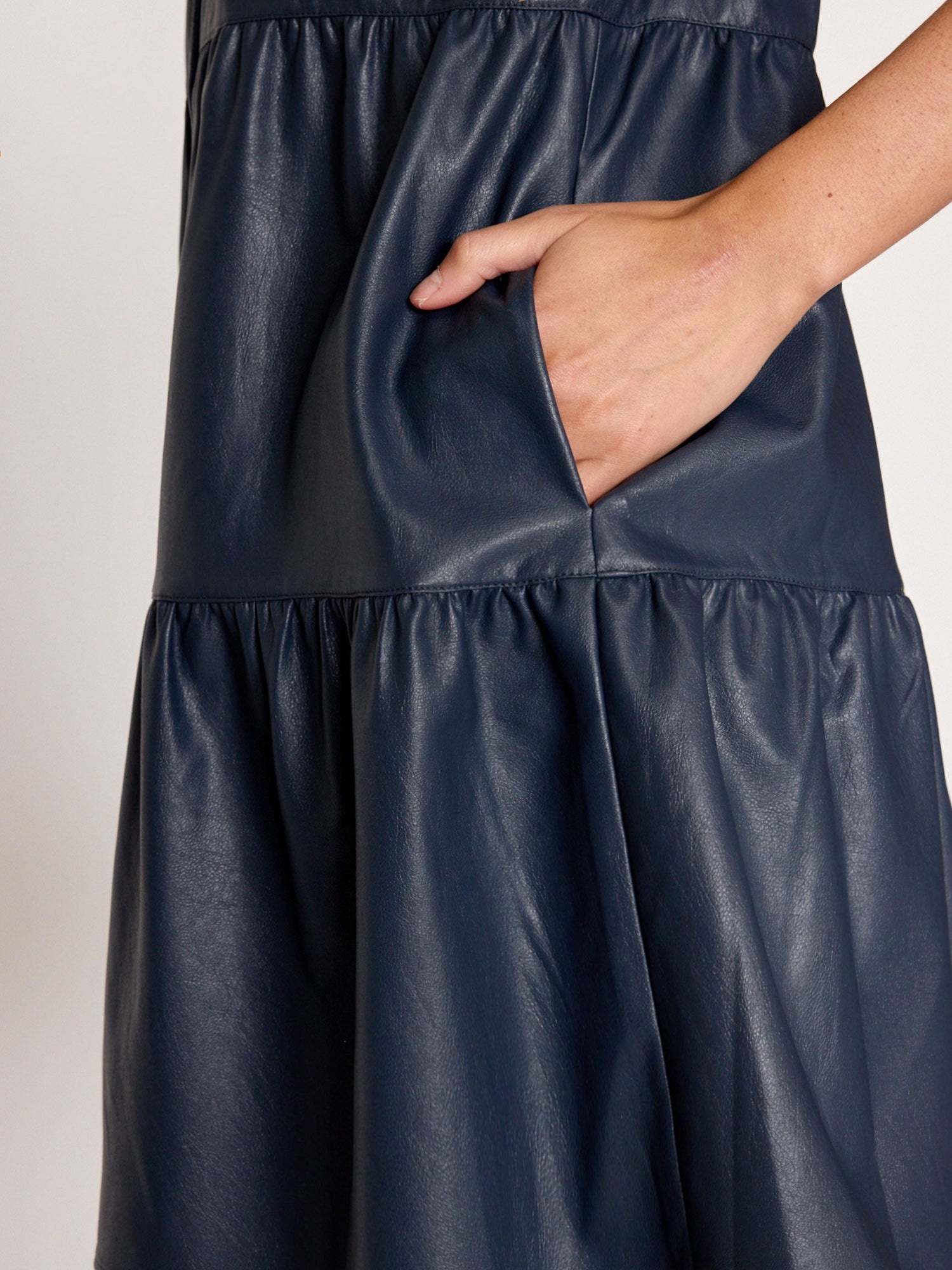 The Havana Vegan Leather Mini Dress - 7