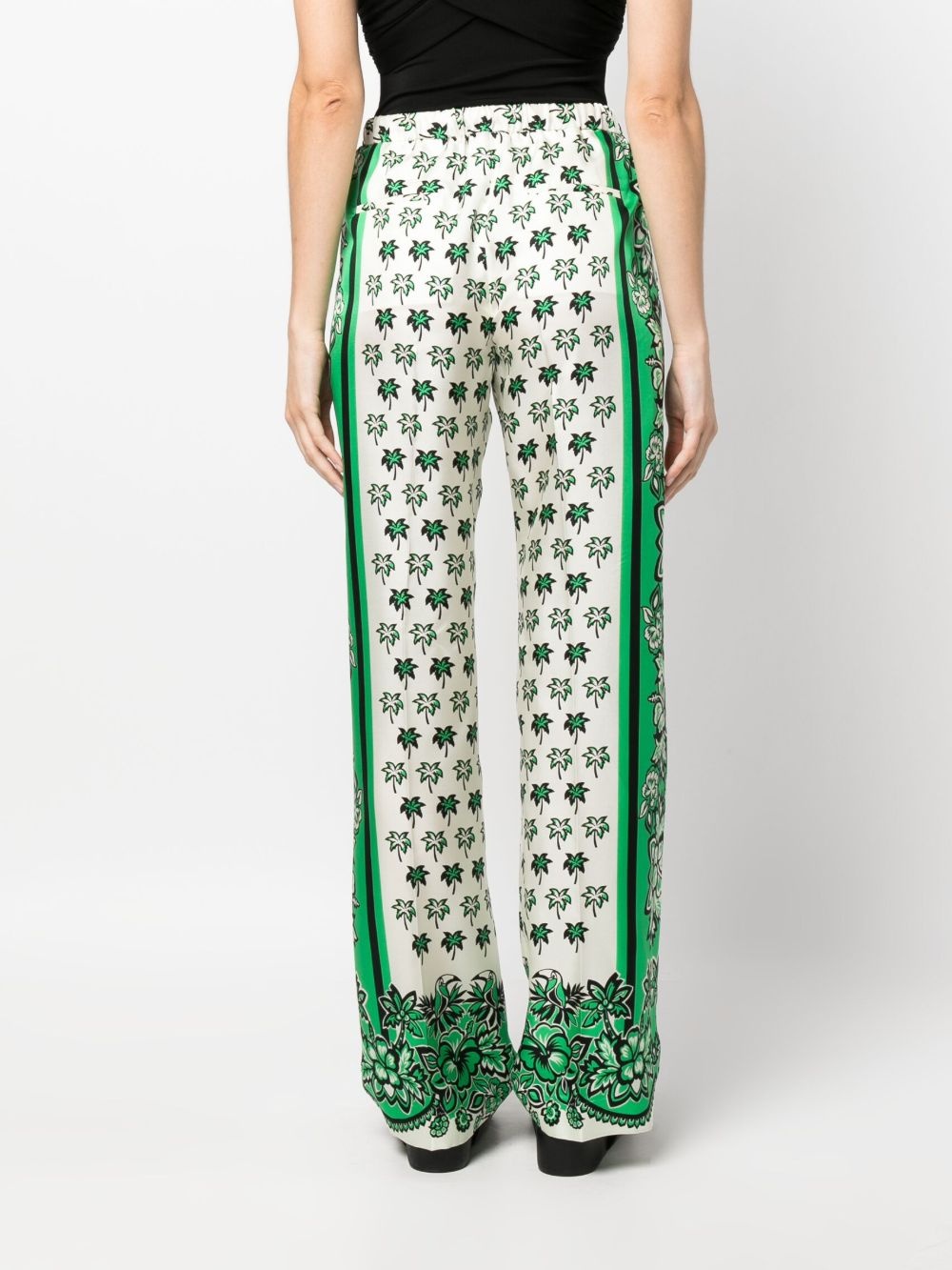 floral-print silk trousers - 4