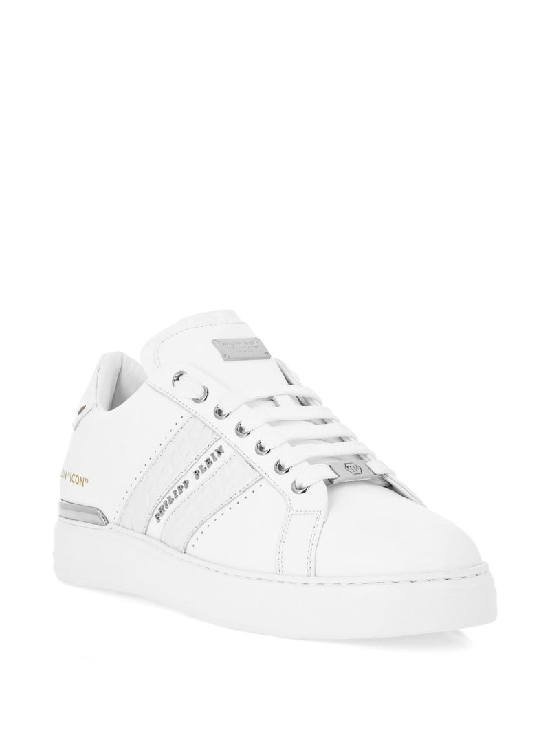 PHILIPP PLEIN logo-embellished leather sneakers outlook