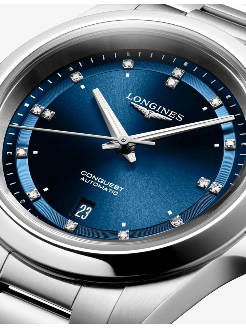 Longines L3.320.4.97.6 Conquest 30mm Stainless-Steel And 0.037ct Diamond Automatic Watch outlook