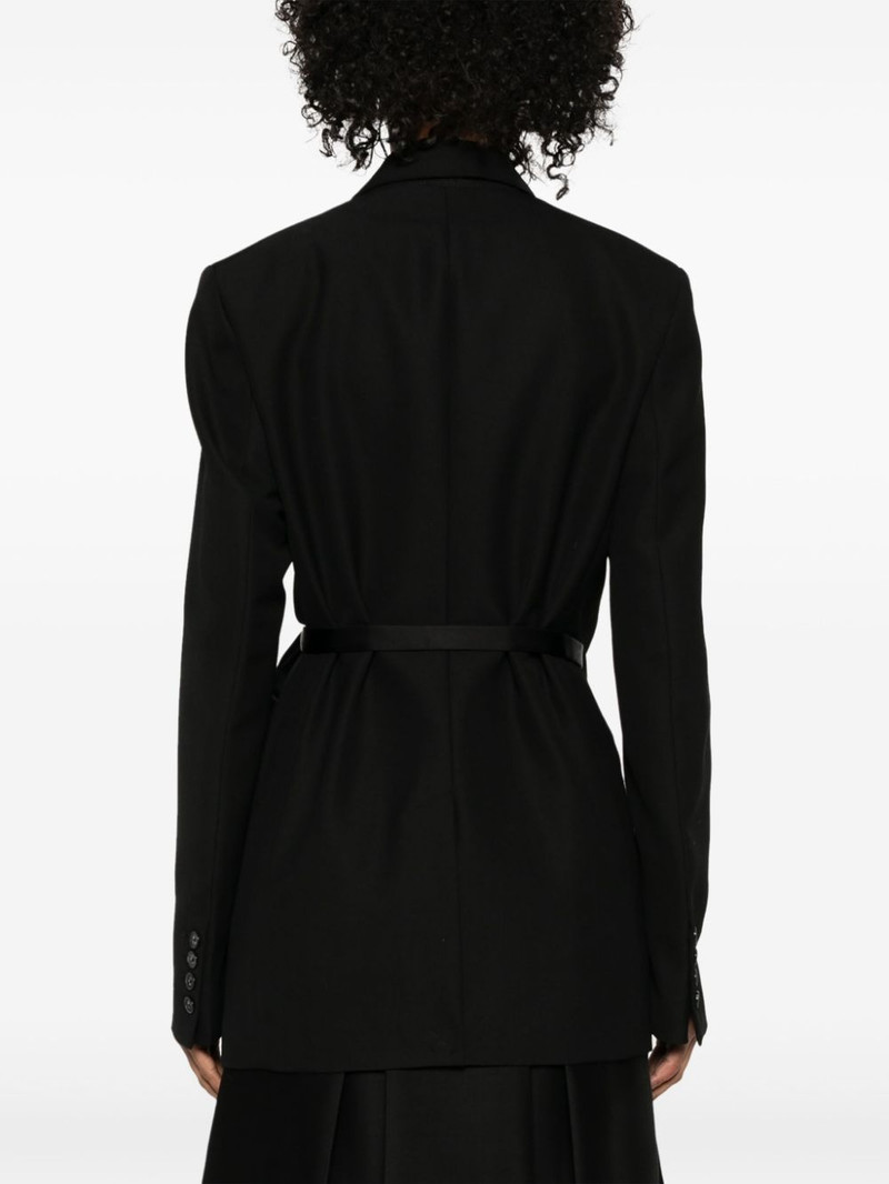 satin-lapels wrap blazer 4