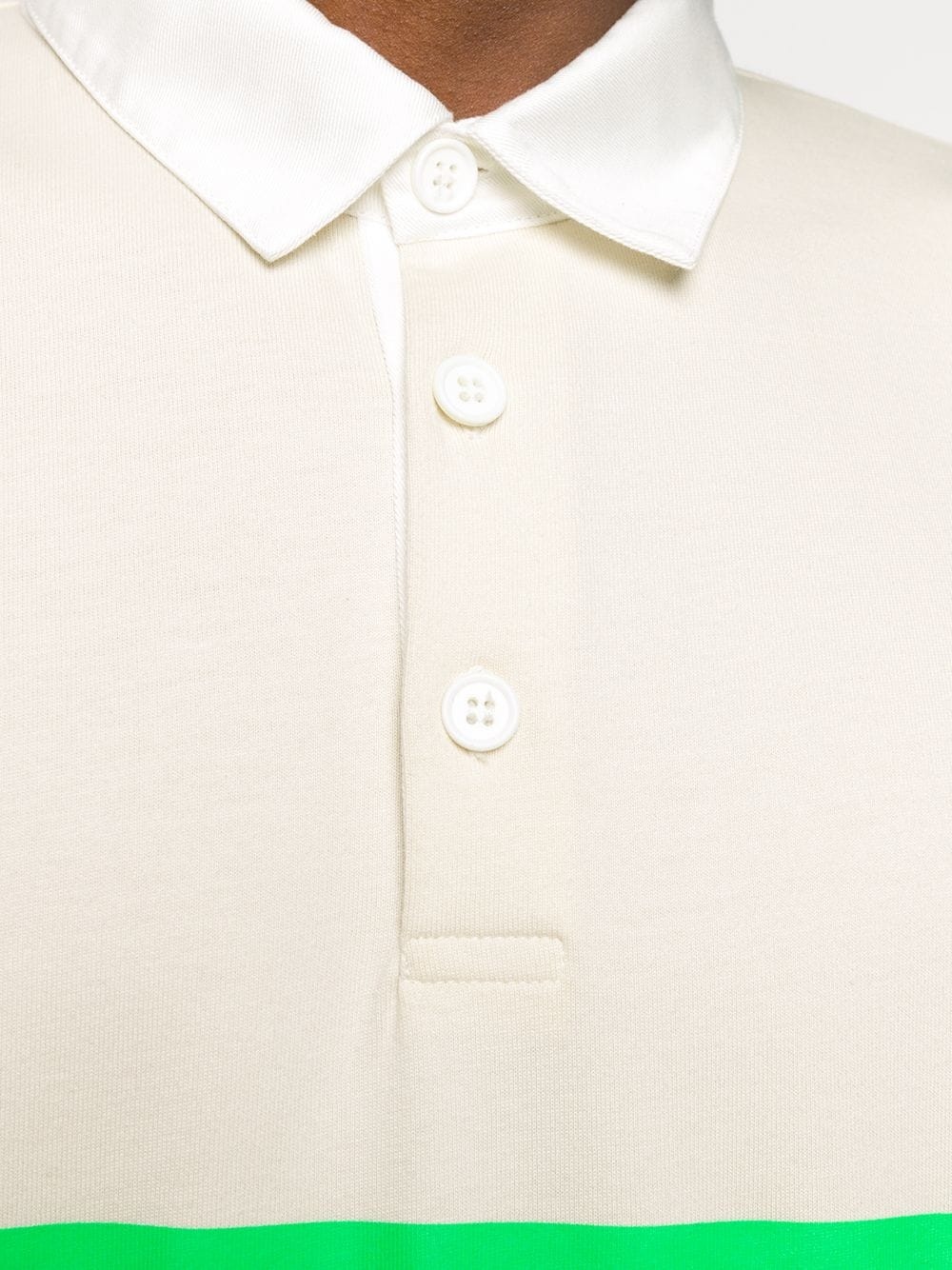 contrast-stripe long-sleeve polo shirt - 5
