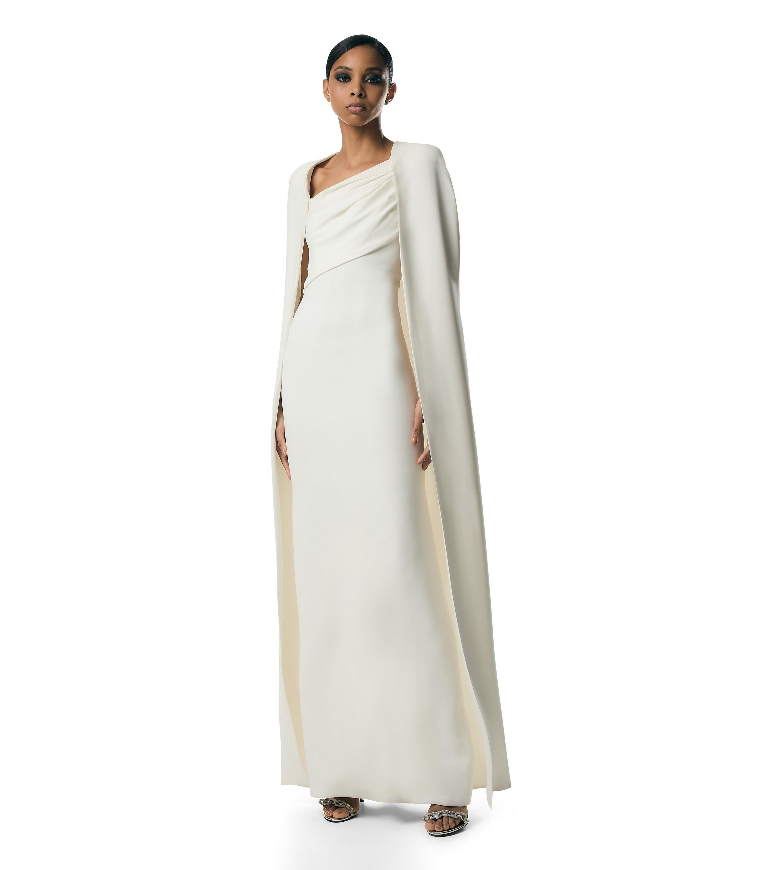 DOUBLE SILK GEORGETTE EVENING DRESS - 4