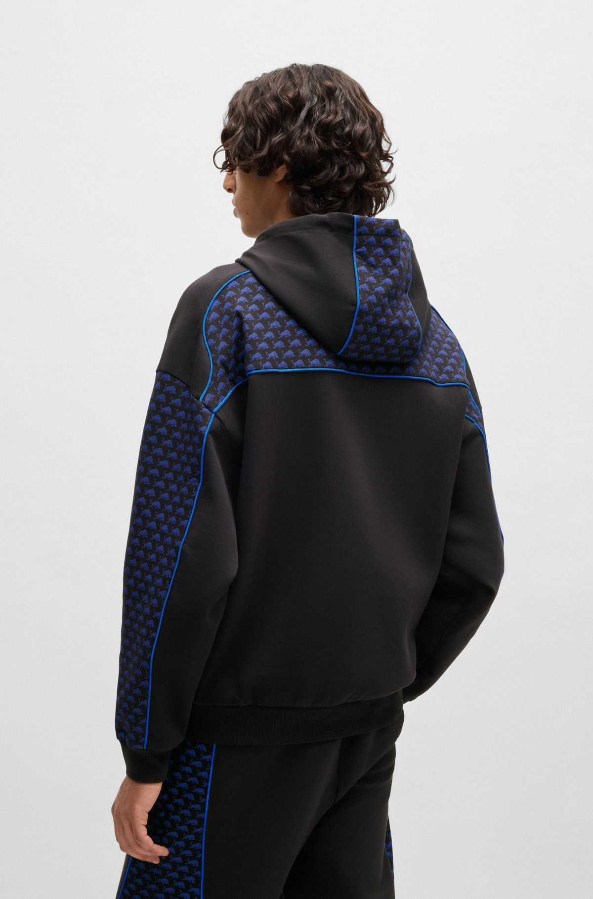 HUGO X RB HOODIE WITH PIPING DETAILS - 5