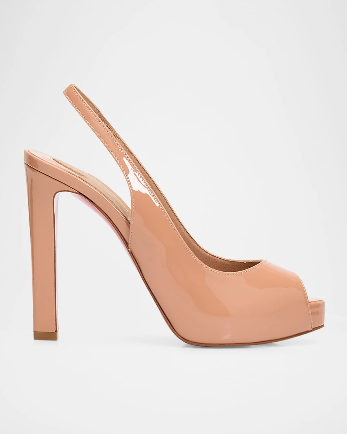 120mm Lady Fanny Patent Leather Peep-Toe Pumps - 1