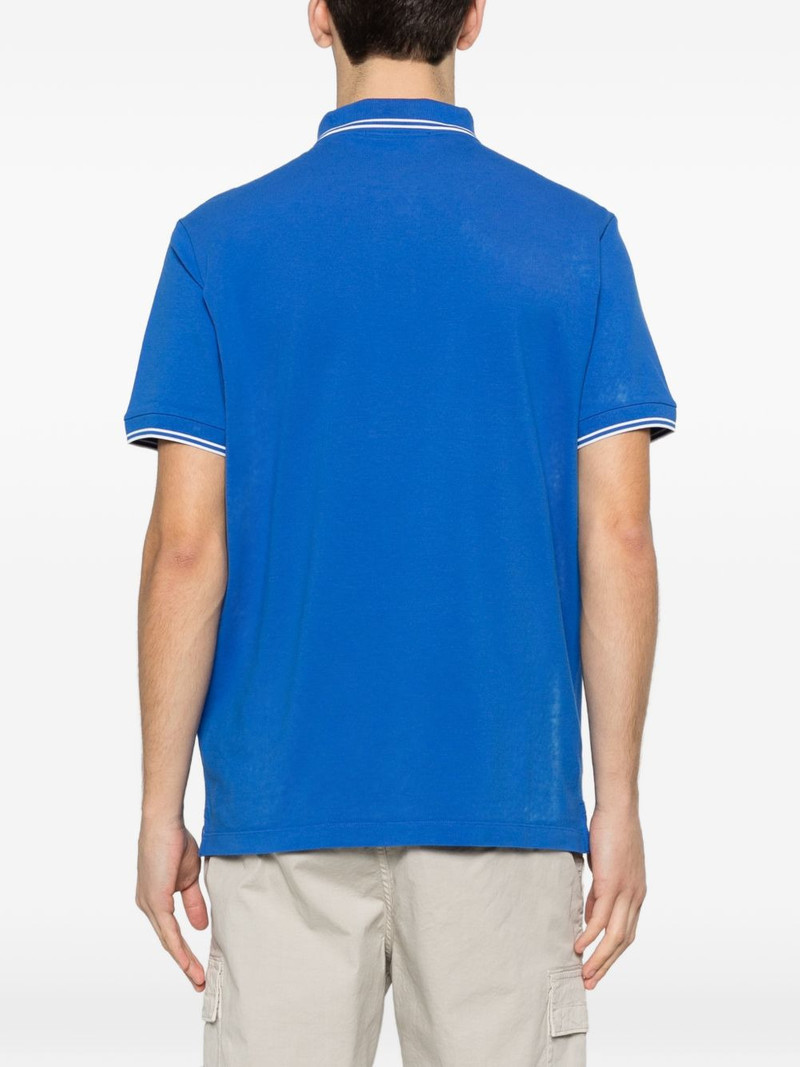 logo-patch piped polo shirt 4