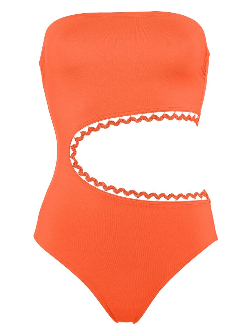 Dancing one-piece strapless swimsuit - 1