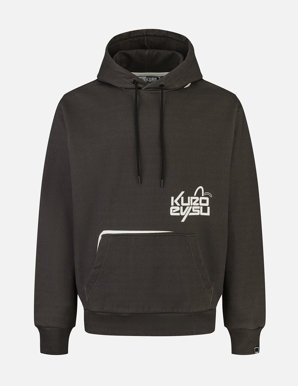 Logo and Seagull Print Relax Fit Hoodie - 1