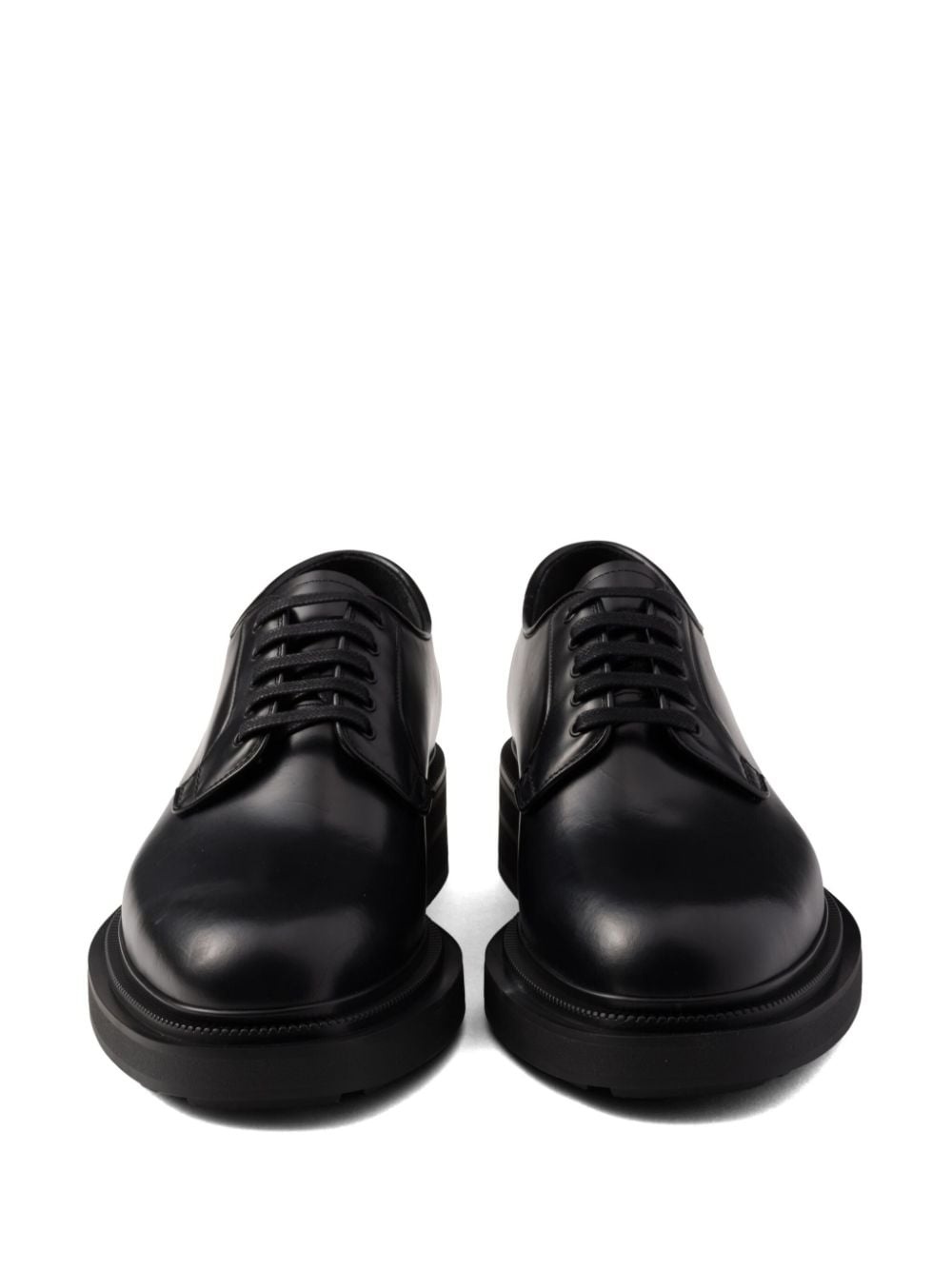 brushed leather shoes - 5