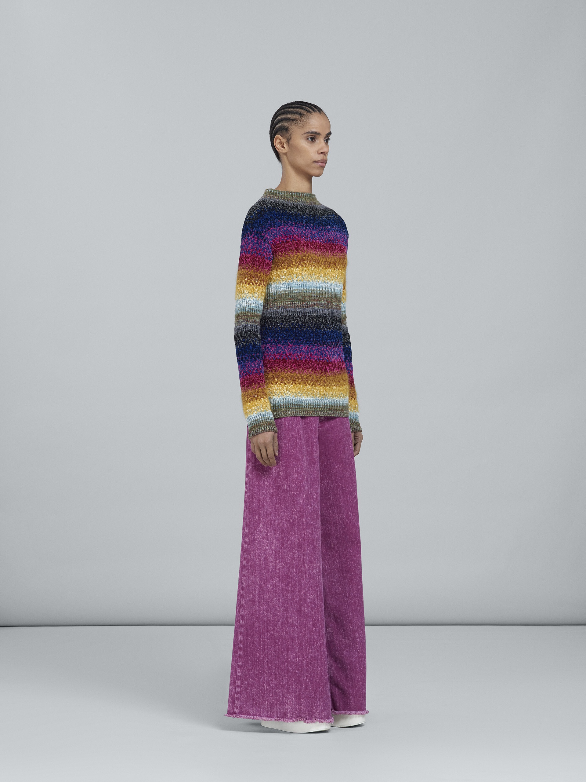 VISCOSE COTTON AND WOOL SWEATER - 5