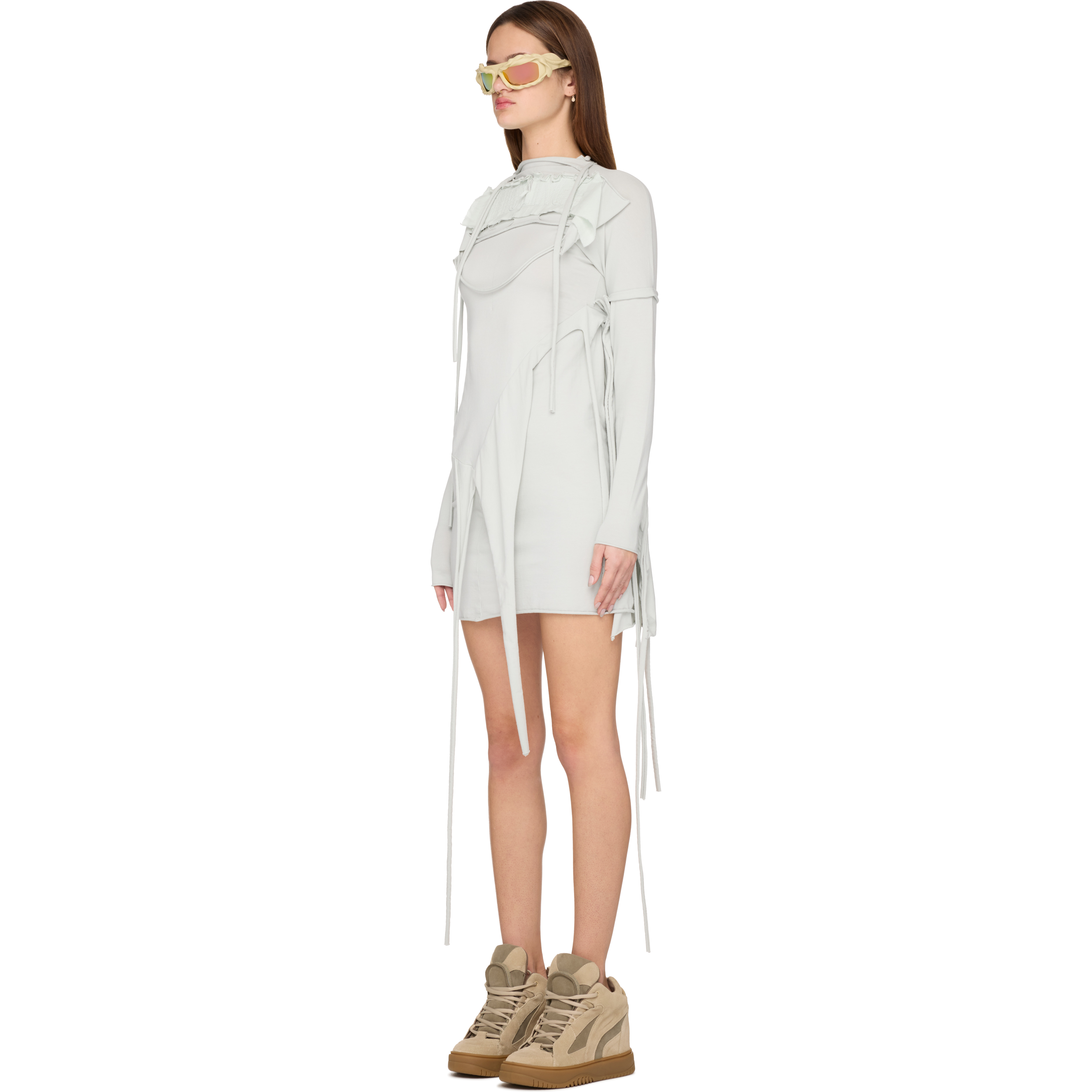 Deconstructed Longsleeve Mini Dress - 2