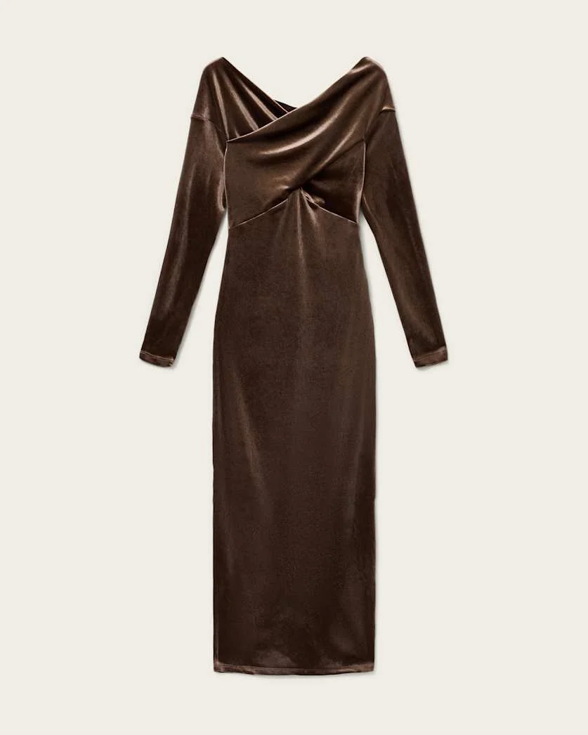 DELTA VELVET MIDI DRESS - 1