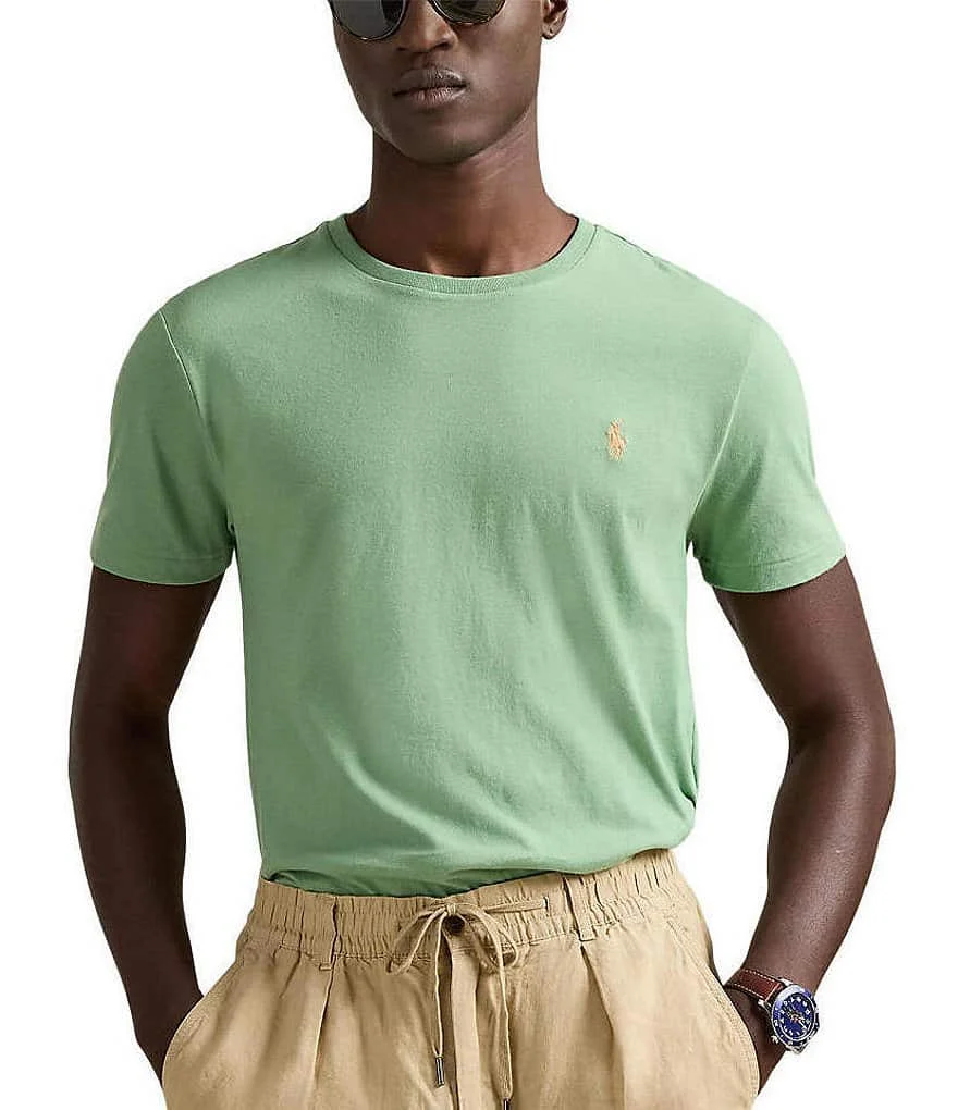 Custom Slim Fit Jersey Crewneck Short Sleeve T-Shirt - 1
