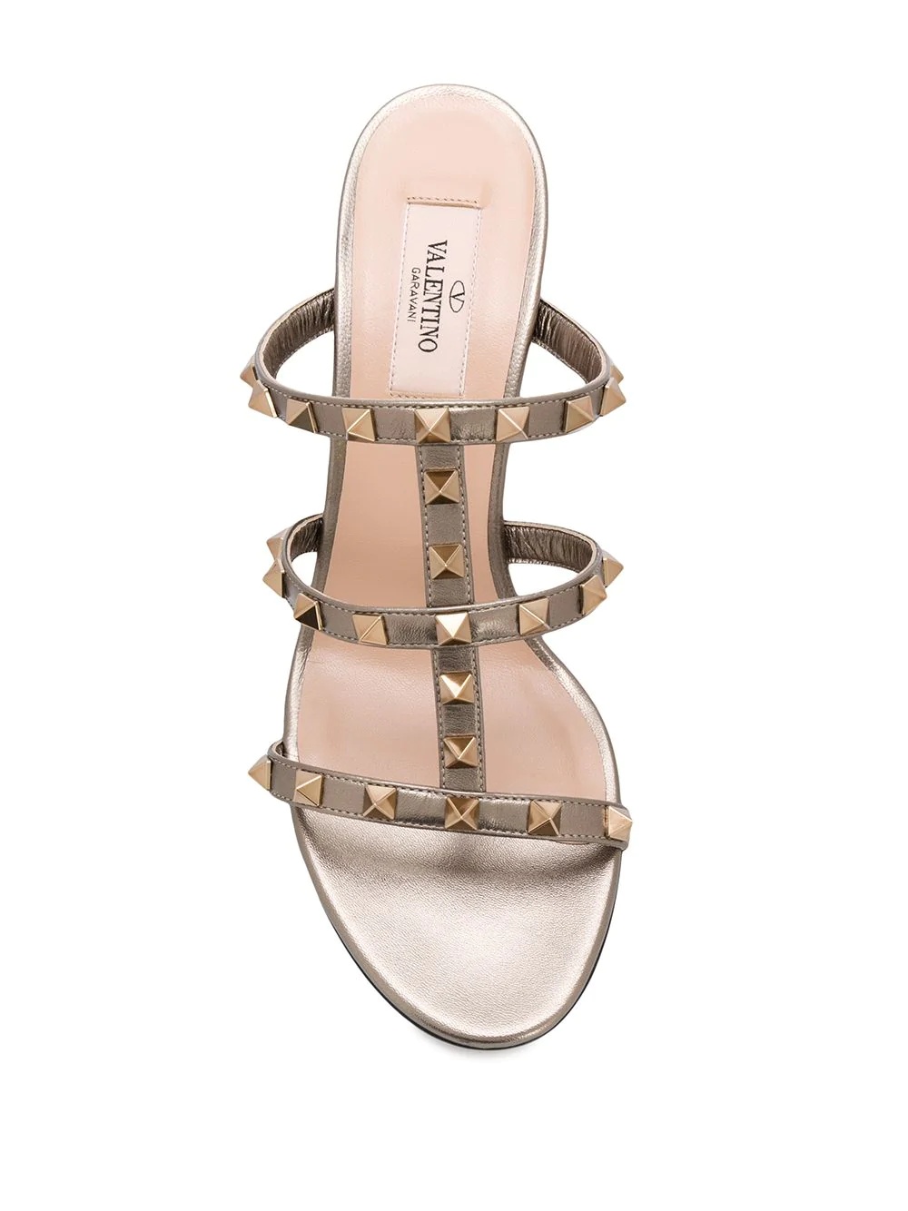 Rockstud leather sandals - 4