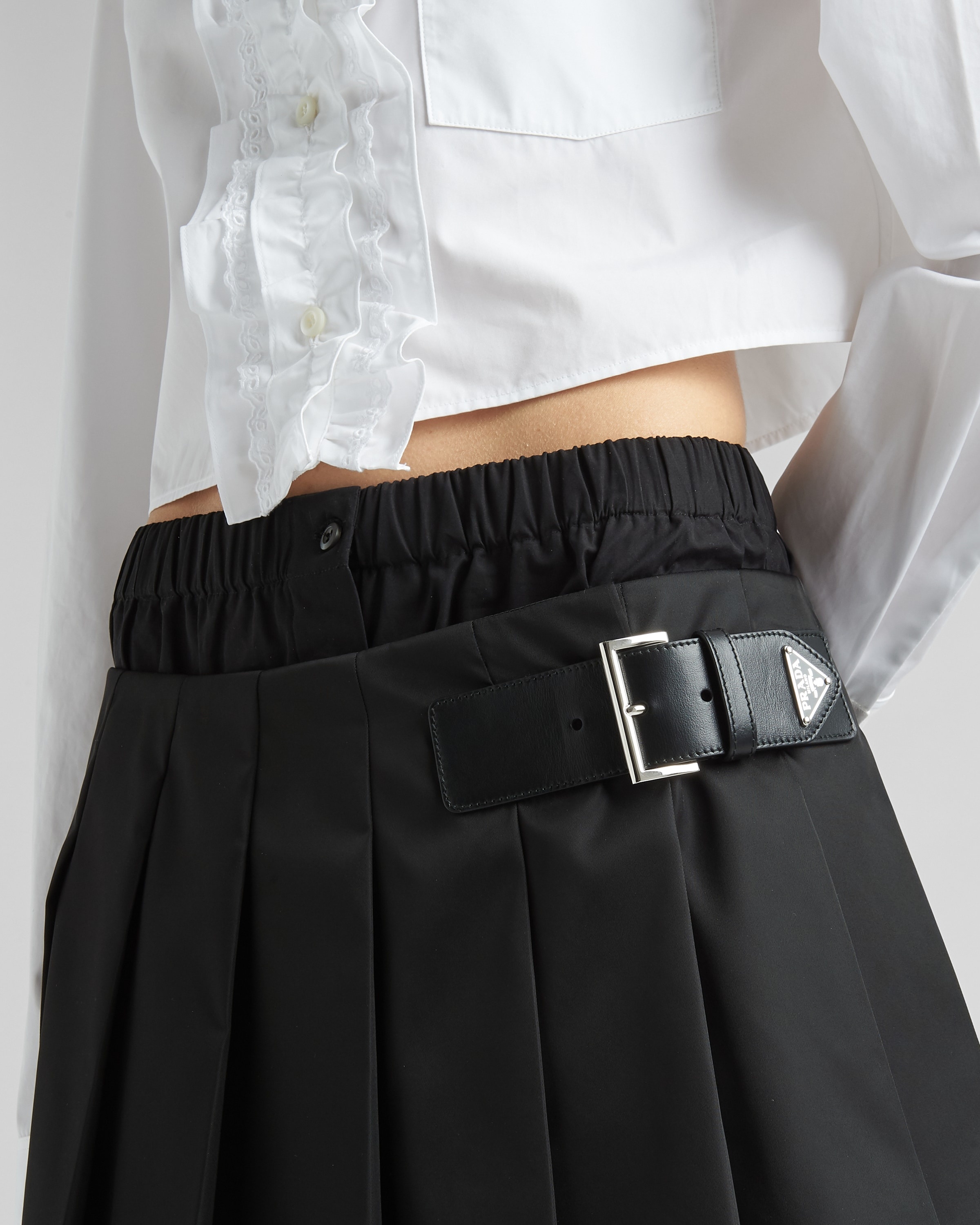Pleated Re-Nylon miniskirt - 3