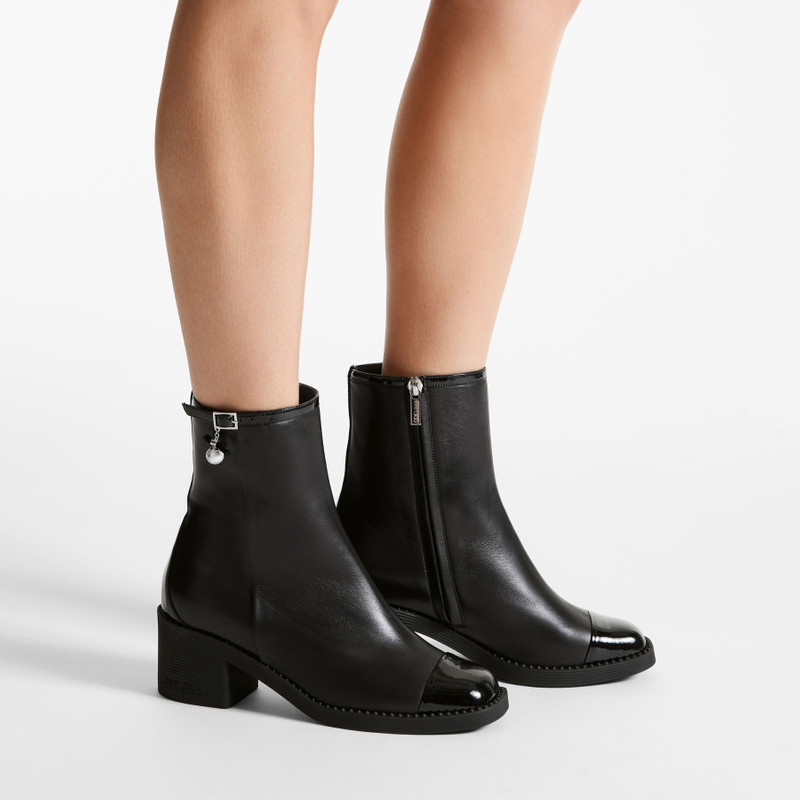 JIMMY CHOO Adry Ankle Boot 60
Deep Merlot Patent Nappa Leather Ankle Boots with Pearl Charm outlook
