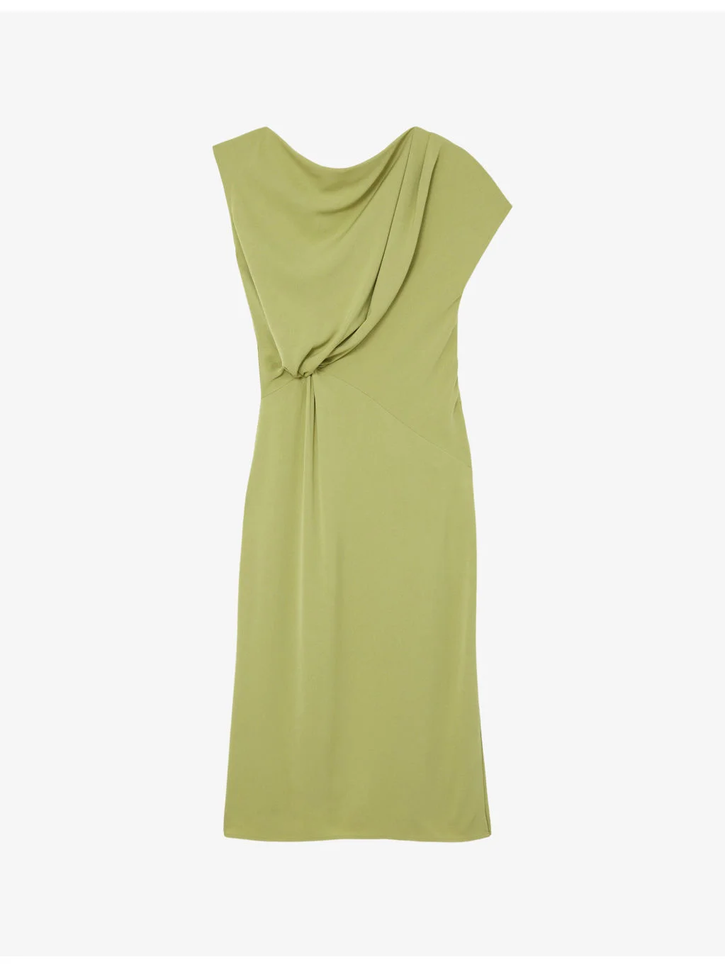 Beth Off-Shoulder Tuck Woven Midi Dress - 1