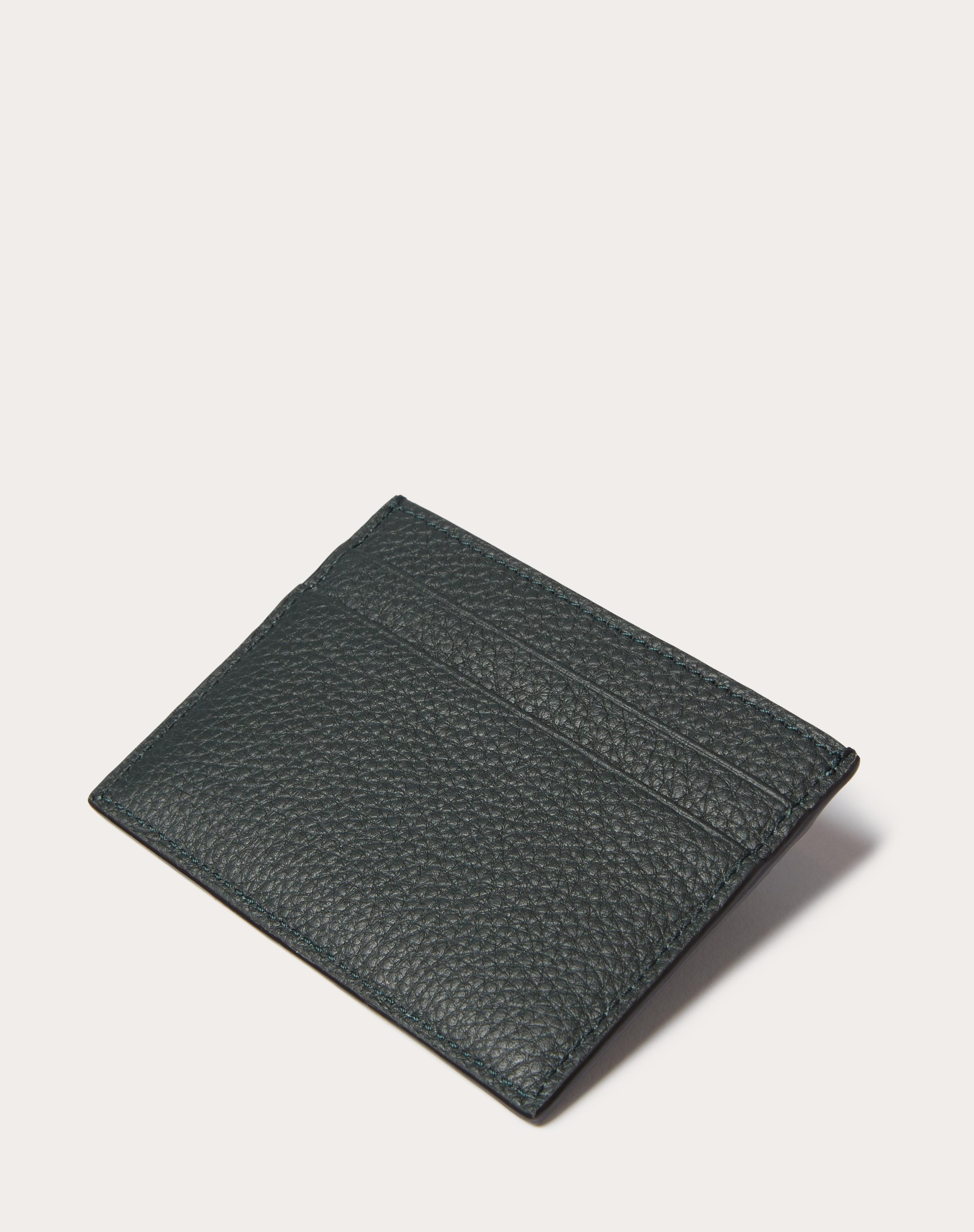 VLOGO TYPE CARD HOLDER IN GRAINY CALFSKIN - 3