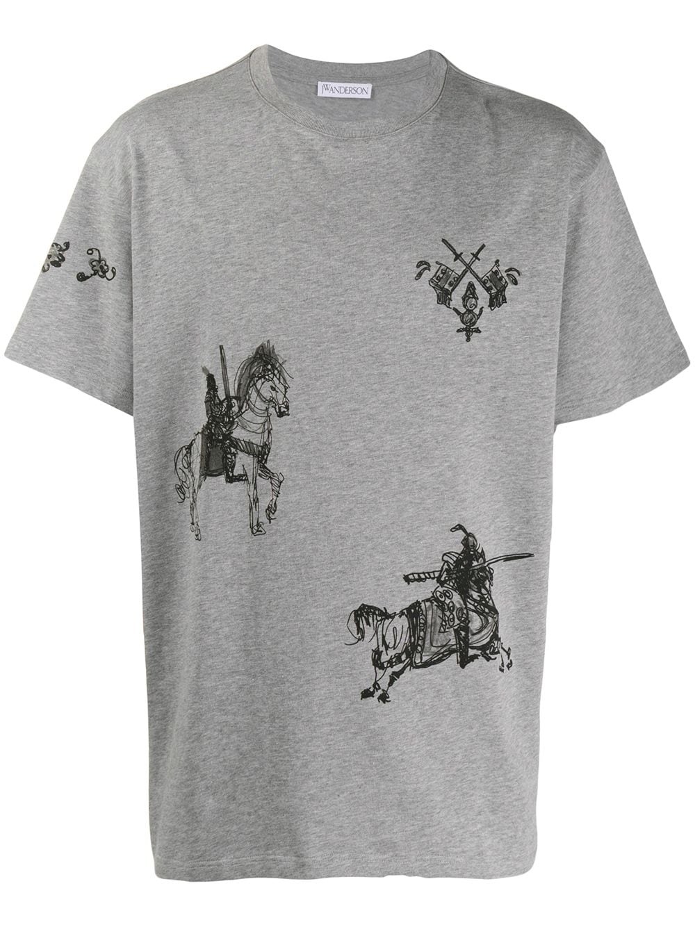 equestrian print T-shirt - 1