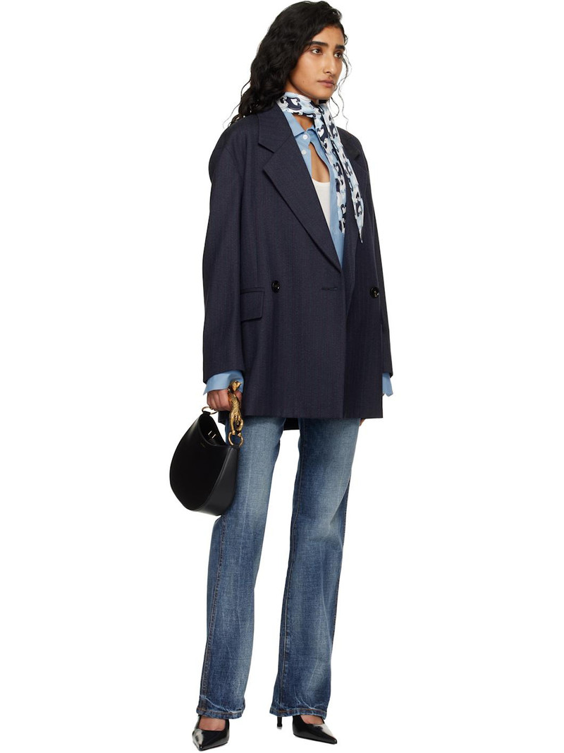 Lanvin Blue Small Horse Bandeau Scarf outlook