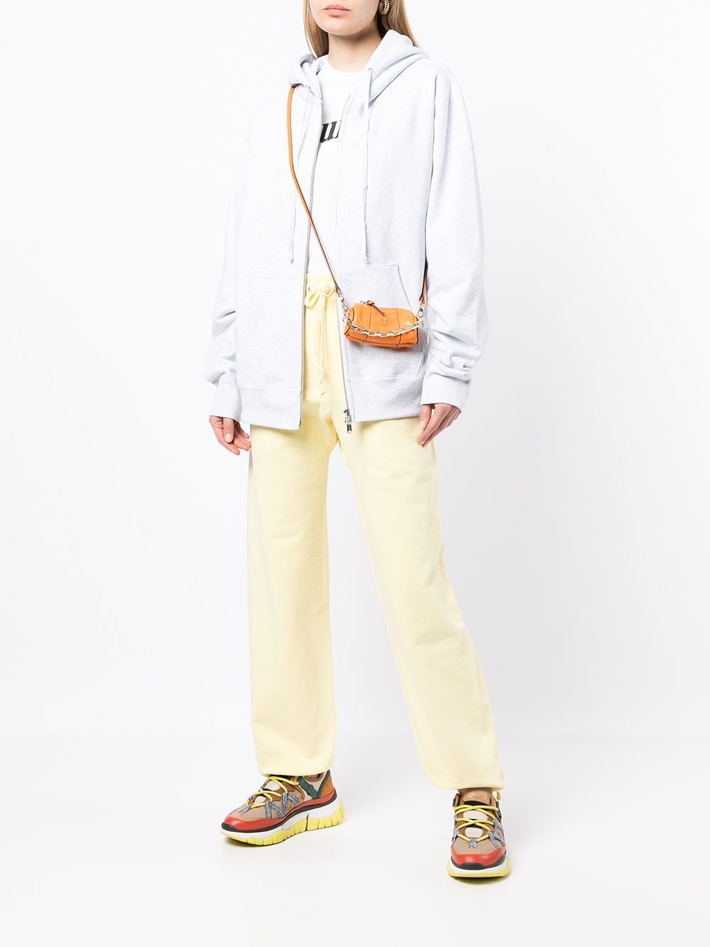 drawstring-waist cotton track trousers - 3