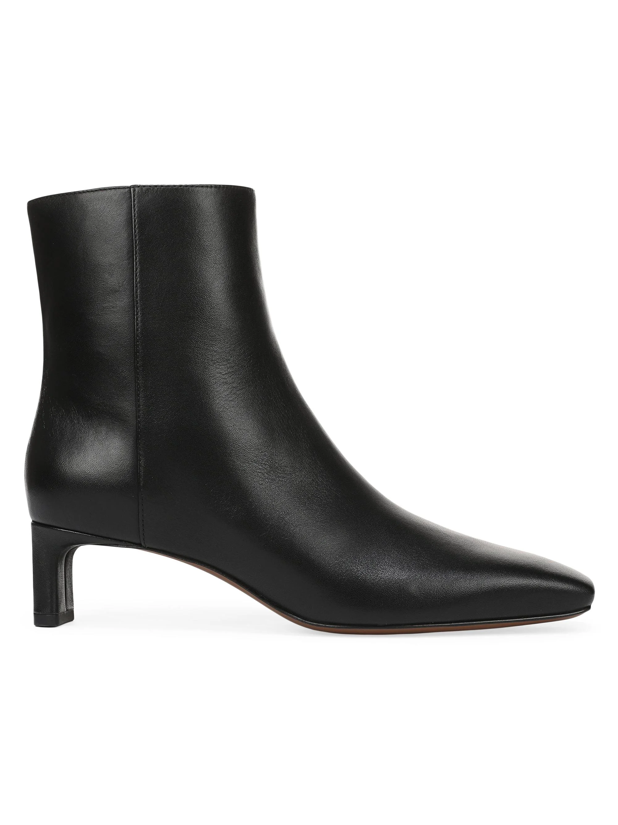 Women's Lilith Leather Kitten-Heel Booties - Black - 1