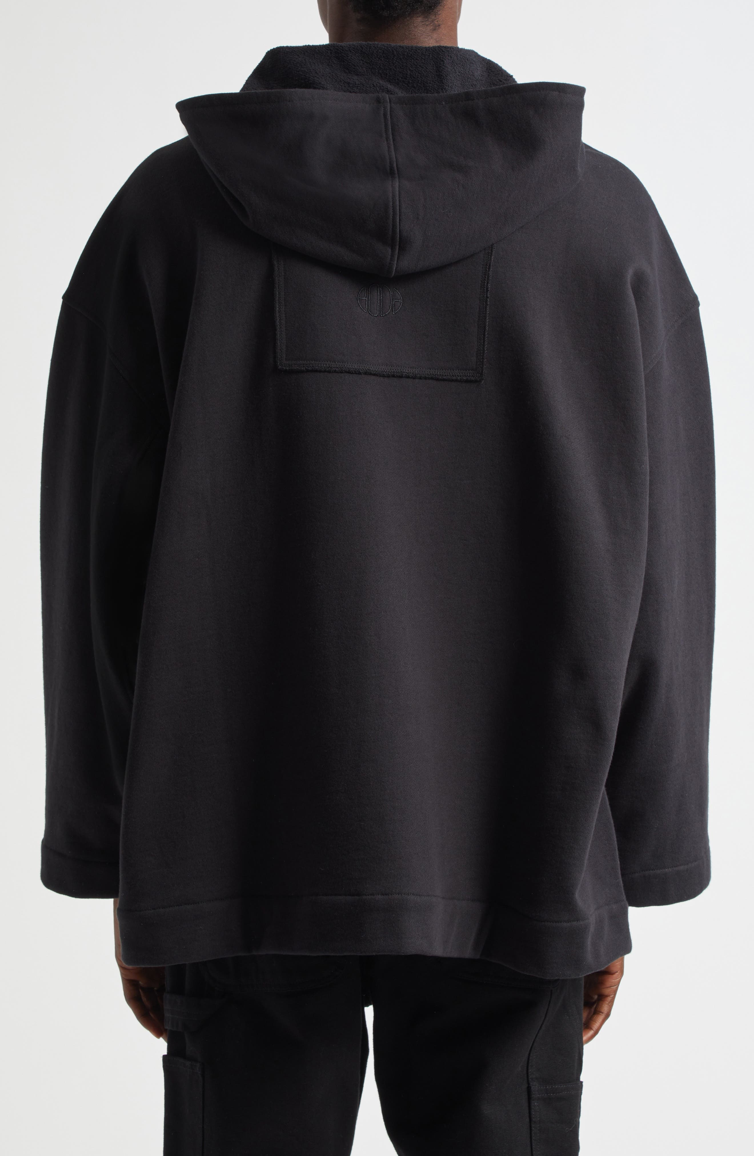 Bode Sideline Cotton Zip-Up Hoodie in Black at Nordstrom - 2