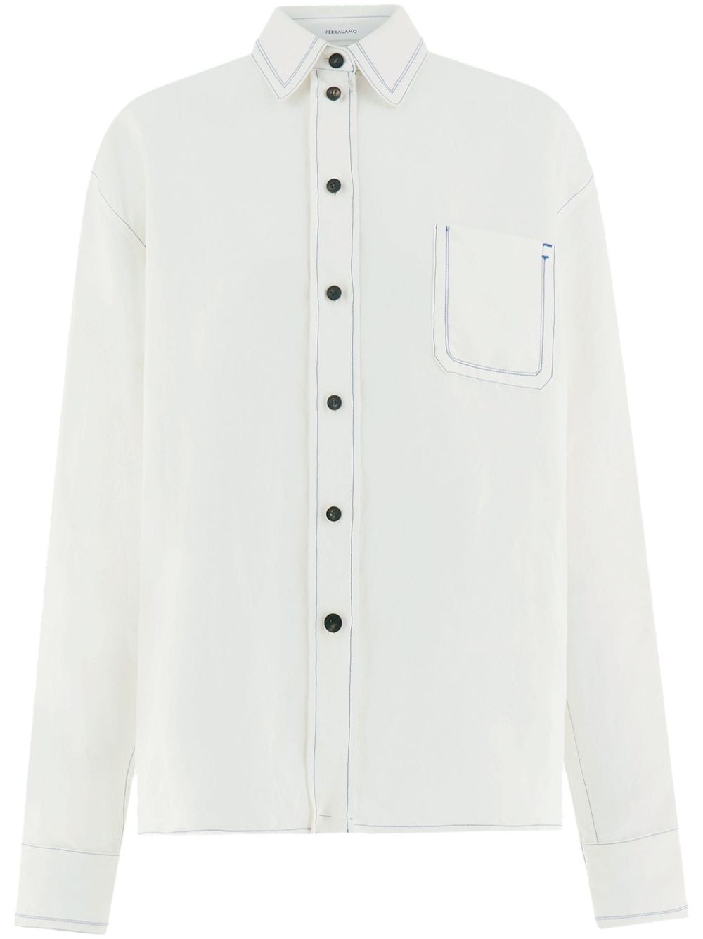 contrast-stitched shirt - 1