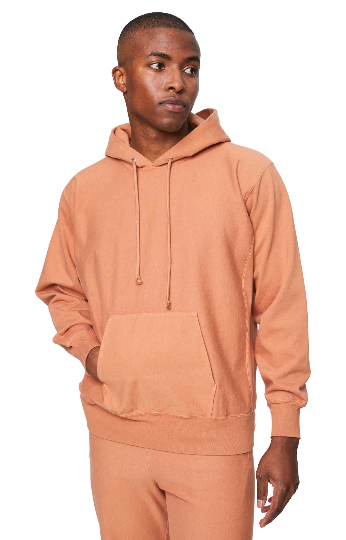 AURALEE SUPER MILLED SWEAT P/O PARKA (LIGHT BROWN) | REVERSIBLE