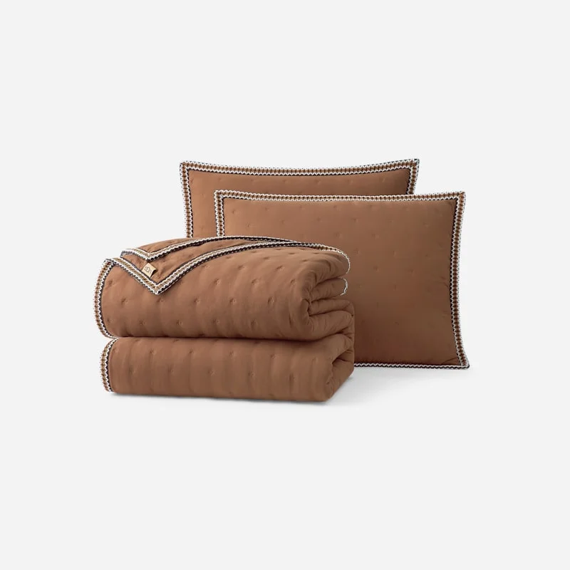 Devon UGG®braid TOB Set King Microfiber Bedding in Chestnut - 1