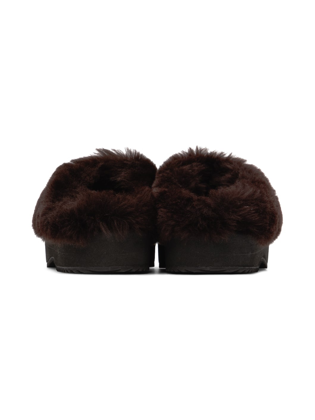 Brown Shearling Slippers - 2
