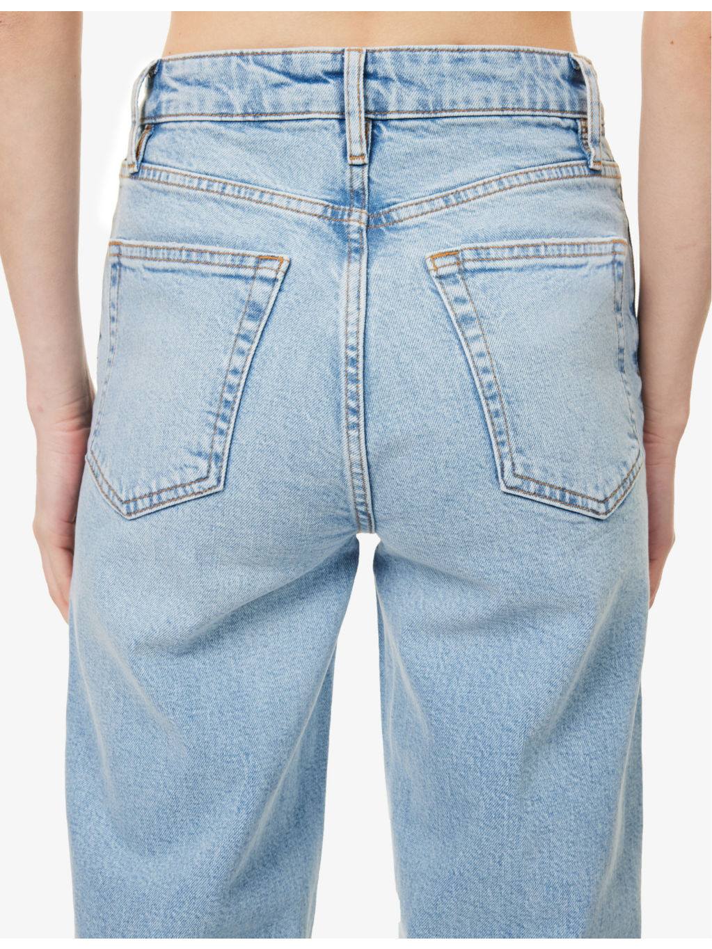 The Wide Five-Pockets Wide-Leg High-Rise Stretch-Denim Jeans - 6