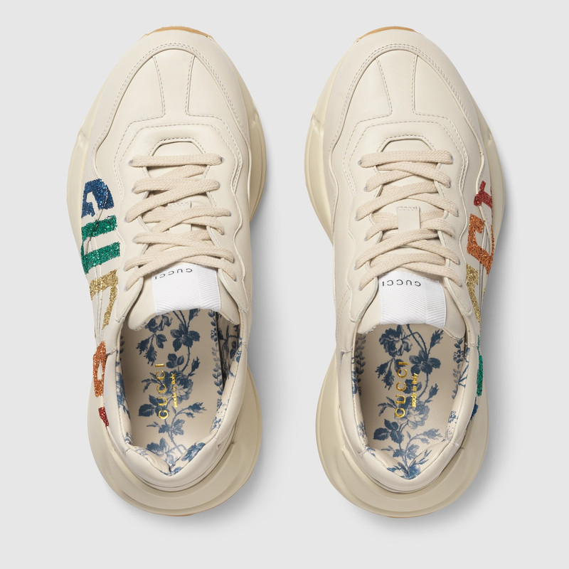 GUCCI Women's Rhyton glitter Gucci sneaker outlook