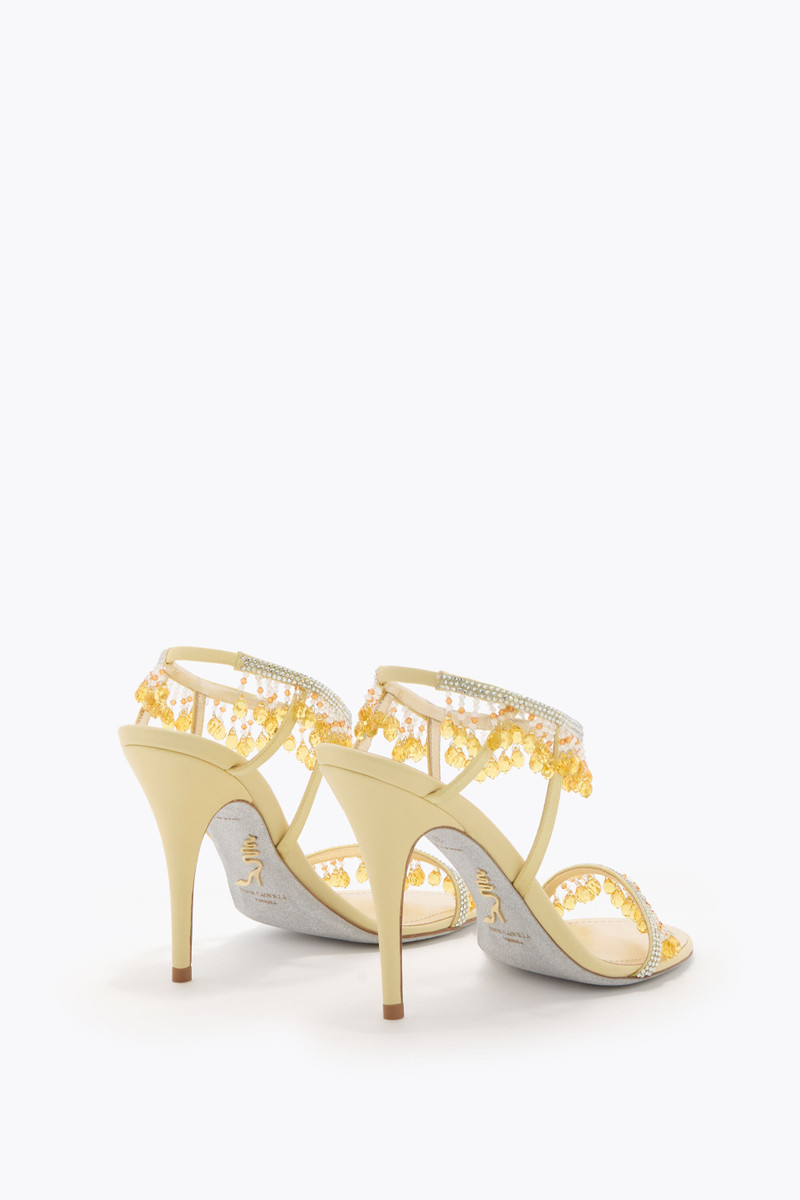 RENE CAOVILLA JAHANARA BUTTER YELLOW SANDAL 100 outlook