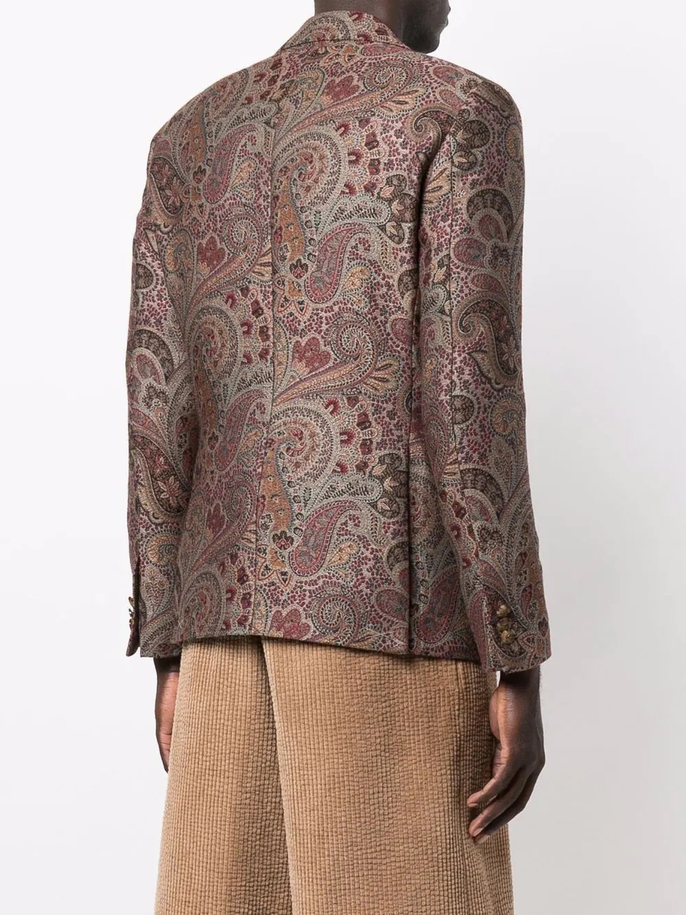 paisley jacquard blazer - 4