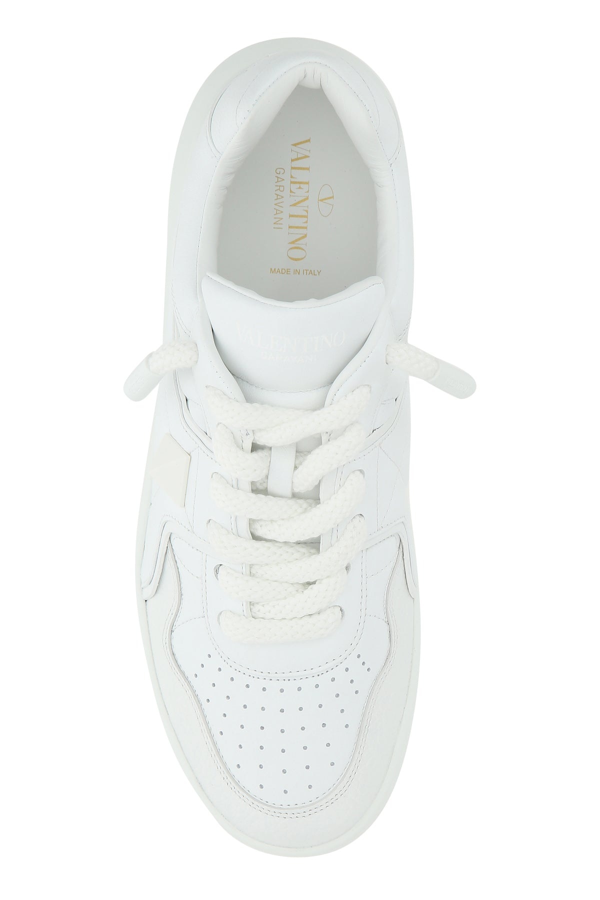 White nappa leather One Stud XL sneakers - 4