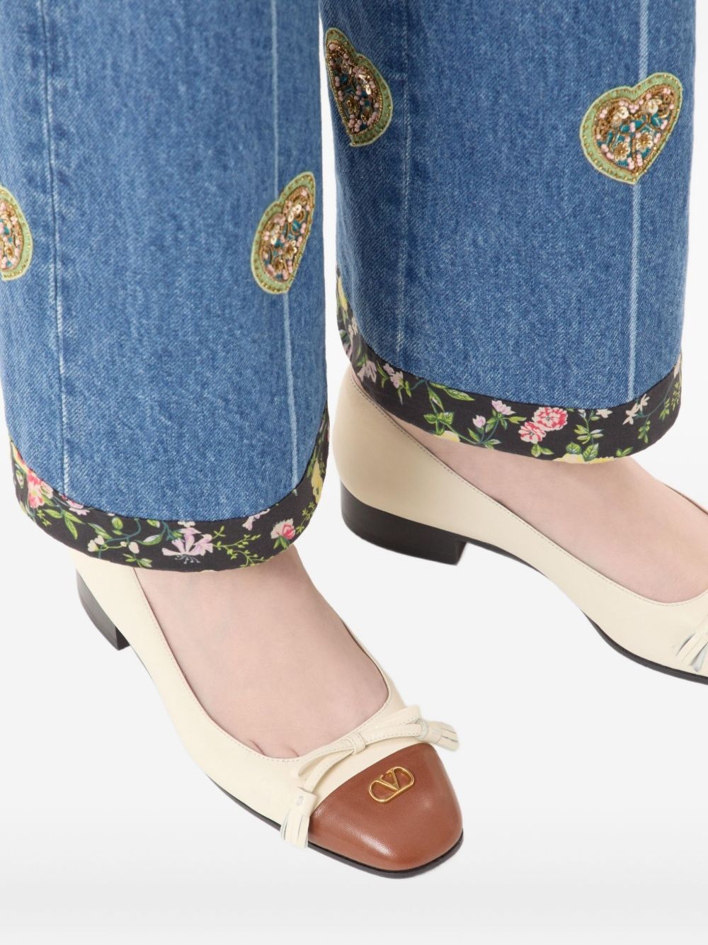 tassel-embellished leather ballet flats - 7