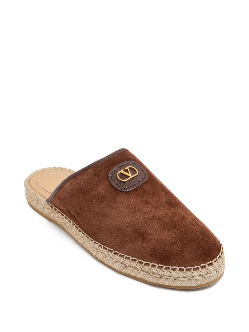 Valentino logo-plaque flat mules outlook