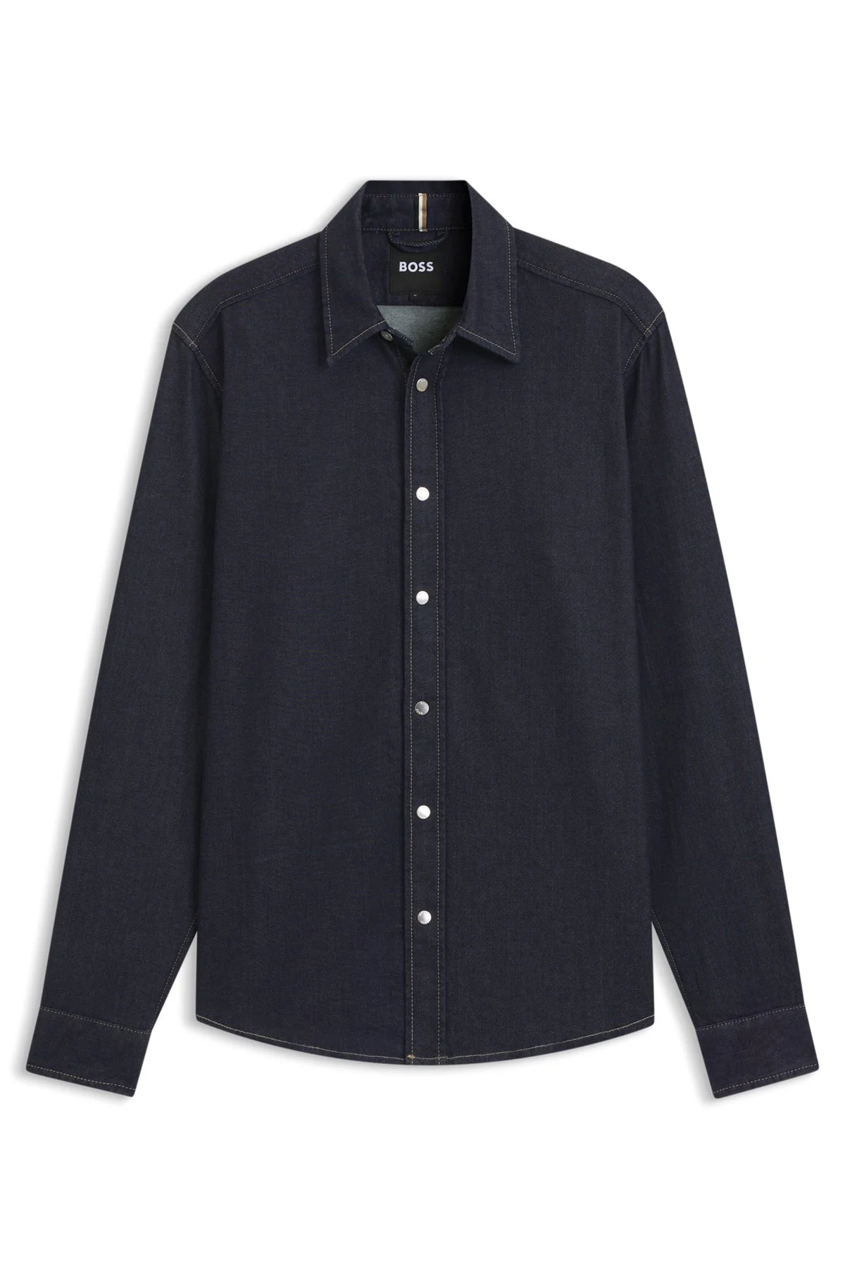 INDIGO REGULAR-FIT SHIRT IN STRETCH DENIM - 1