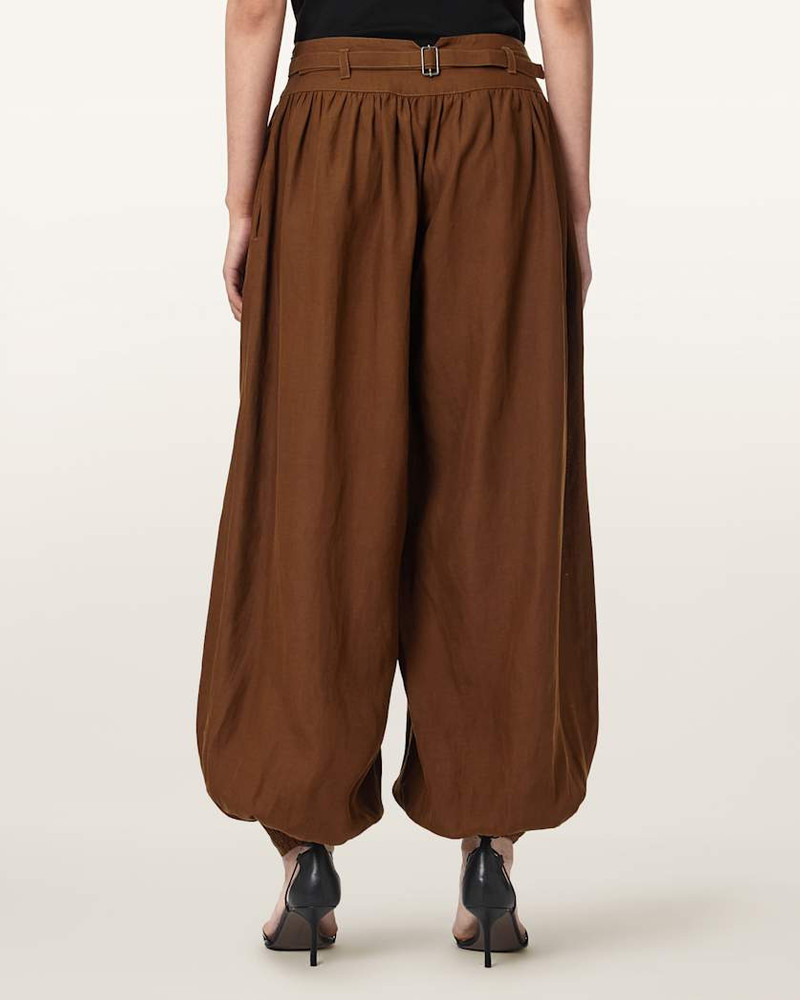 HARRIE LINEN BLEND BAGGY FIT PANTS 6